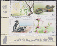 UNO - New York  2025  4 Werte  **  ZD  Gefährdete Arten