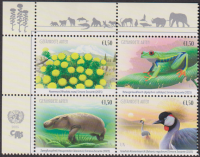 UNO - Wien  2025  4 Werte  **  ZD  Gefährdete Arten