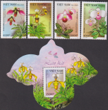 Vietnam  2023  4 W. + 1 Bl.  **  Orchideen