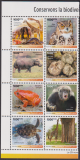Zentralafrika  2024  8 Werte  **  ZD  Wildtiere / Pilze