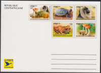 Zentralafrika  2025  5 Werte auf  1 Maximumkarte  Wildtiere / Pilze