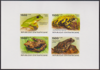 Zentralafrika  2025  1 de luxe Block  **  Frösche