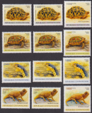 Zentralafrika  2025  12 Werte  **  Schlange / Chameleon / Schildkröten