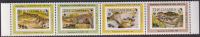 Zentralafrika  2025  4 Werte  **  ZD  Krokodile  WWF