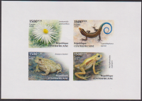 Zentralafrika  2026  1 Deluxe Block  **  Frösche / Salamander / Blume
