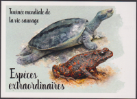 Preview: Zentralafrika  2026  2 Werte auf  1 Maximumkarte  Schildkröte / Frosch