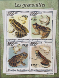 Zentralafrika  2026  4 Werte  **  KLB  Frösche