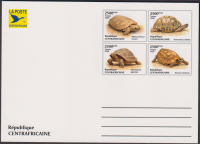Zentralafrika  2026  4 Werte auf  1 Maximumkarte  Schildkröten