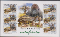 Zentralafrika  2026  6 Werte  **  KLB  Reptilien / Affe / Pilz
