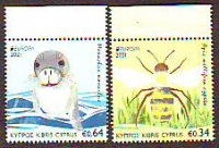 Zypern  2021  2 Werte  **  Robbe / Biene / Europa