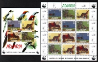 Adjaria  2000  12 W. + 1 Bl.  **  KLB  Geschützte Wildtiere  WWF