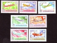 Afghanistan  1984  7 Werte  **  Zivilflugzeuge