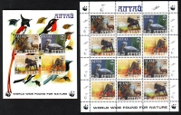 Altai  2000  12 W. + 1 Bl.  **  KLB  Geschützte Tiere  WWF