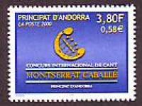 Andorra (Französisch)  2000  1 Wert  **  Gesangswettbewerb