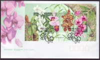 Australien  1998  1 Block auf 1 FDC  Orchideen