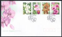 Australien  1998  4 Werte auf 1 FDC  Orchideen