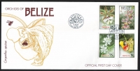 Belize  1996  4 Werte auf 1 FDC  Heimische Orchideen