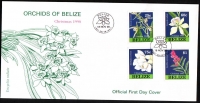 Belize  1998  4 Werte auf 1 FDC  Heimische Orchideen