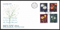 Belize  1999  4 Werte auf 1 FDC  Heimische Orchideen