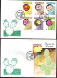 Sahara Republik  1998  6 W. + 1 Bl. auf  2 FDC  Kakteen