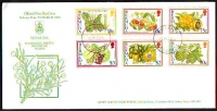 Bermuda  1995  6 Werte auf  1 FDC  Früchte