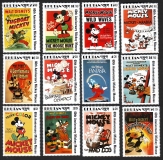 Bhutan  1989  12 Werte  **  Disney / Hunde