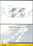 Bundesrepublik Deutschland  2002  1 Mappe mit Sonderblock  "Olympische Winterspiele"