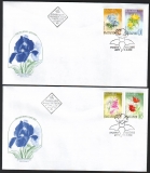 Bulgarien  2000  4 Werte auf 2 FDC  Frühlingsblumen