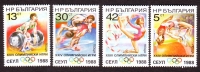 Bulgarien  1988  4 Werte  **  Sommerolympiade Seoul