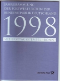 Jahressammlung Deutschland  1998  Erstagsstempel Bonn