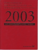 Jahressammlung Deutschland  2003  Erstagsstempel Bonn