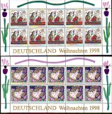 Bundesrepublik Deutschland  1998  20 Werte  **  2 KLB  Weihnachten