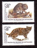 Chile  2002  2 Werte  **  Bergkatze / Geoffroy-Katze