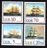 D D R  1988  4 Werte  **  Segelschiffe