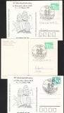 D D R  1986  3 Karten mit 3 Pilzsonderstempel