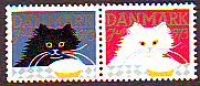 Dänemark  1973  2 Werte  **  ZD  Katzen - Jul Marken