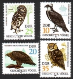 D D R  1982  4 Werte  **  Greifvögel