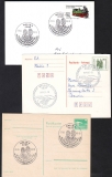 D D R  1986  3 Karten mit Pilzstempel  (18)