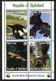 Djubaland  1997  4 Werte  **  Greifvögel  WWF