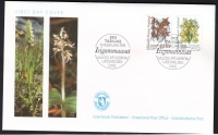 DK - Grönland  1995  2 Werte auf 1 FDC  Arktische Orchideen