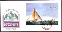 Dominica  1998  1 Block auf  1 FDC  Sportboot