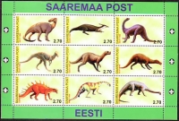 Estland - Saaremaa  1998  9 Werte  **  KLB  Prähistorische Tiere