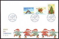 Finnland  1998  3 Werte auf  1 FDC  Weihnachten / Tannenbäume
