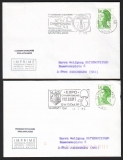 Frankreich  1985  2 Briefe mit 2 Pilzsonderstempel  gelaufen