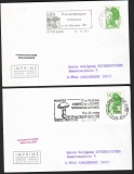 Frankreich  1985  2 Briefe mit 2 Pilzsonderstempel  gelaufen