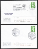 Frankreich  1990  2 Briefe mit 3 Pilzsonderstempel  gelaufen