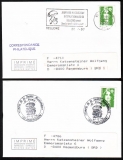 Frankreich  1992  2 Briefe mit 3 Pilzsonderstempel  gelaufen