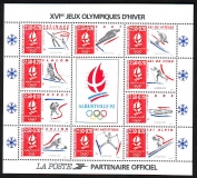 Frankreich  1992  1 Block  **  Olympiade  "Albertville"