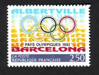 Frankreich  1992  1 Wert  **  Olympiade  "Barcelona"