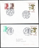 Frankreich  1991  2 Briefe mit 4 Pilzsonderstempel